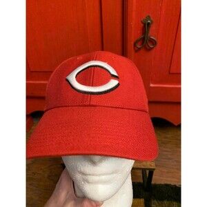Cincinnati Red Baseball Cap Hat Raised C 47 Brand Genuine Merch EUC Adjustable